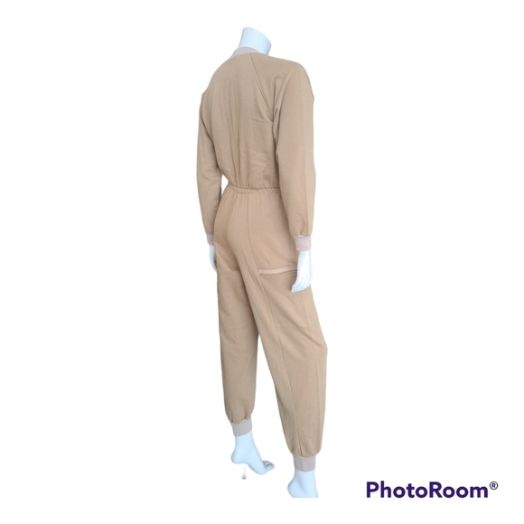 Modes 10 fashions vintage jumpsuit one piece made in Canada Tan cotton size Med - Picture 6 of 16